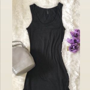 Black casual mini dress